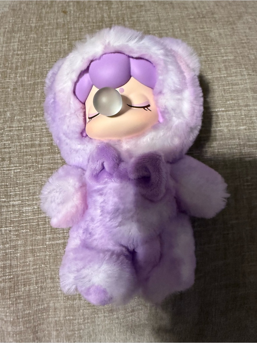 NANCI Lavender Hooded Plush Baby Doll - Soft Purple Stuffed Toy